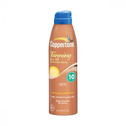 coppertone tanning dry oil