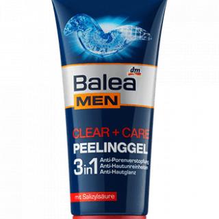 Balea Men Clear + Care Peelinggel 3 u 1 Gel za umivanje
