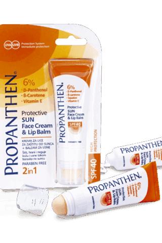 Top Ten Propanthen protective SUN face cream & lip balm