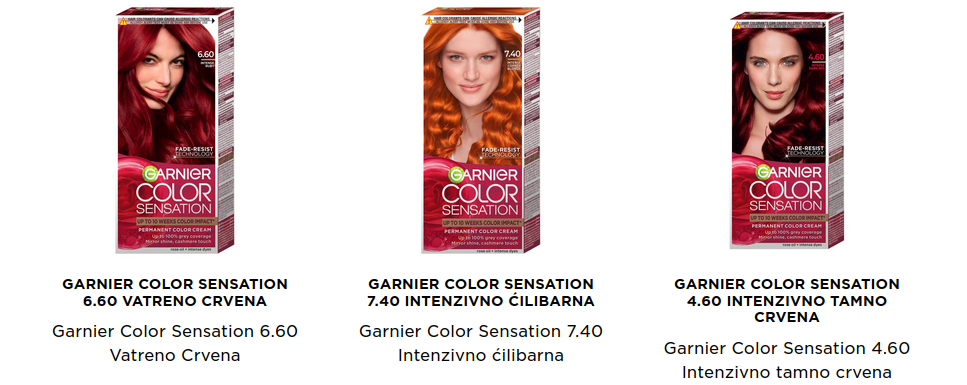 Garnier Color Sensation crvene